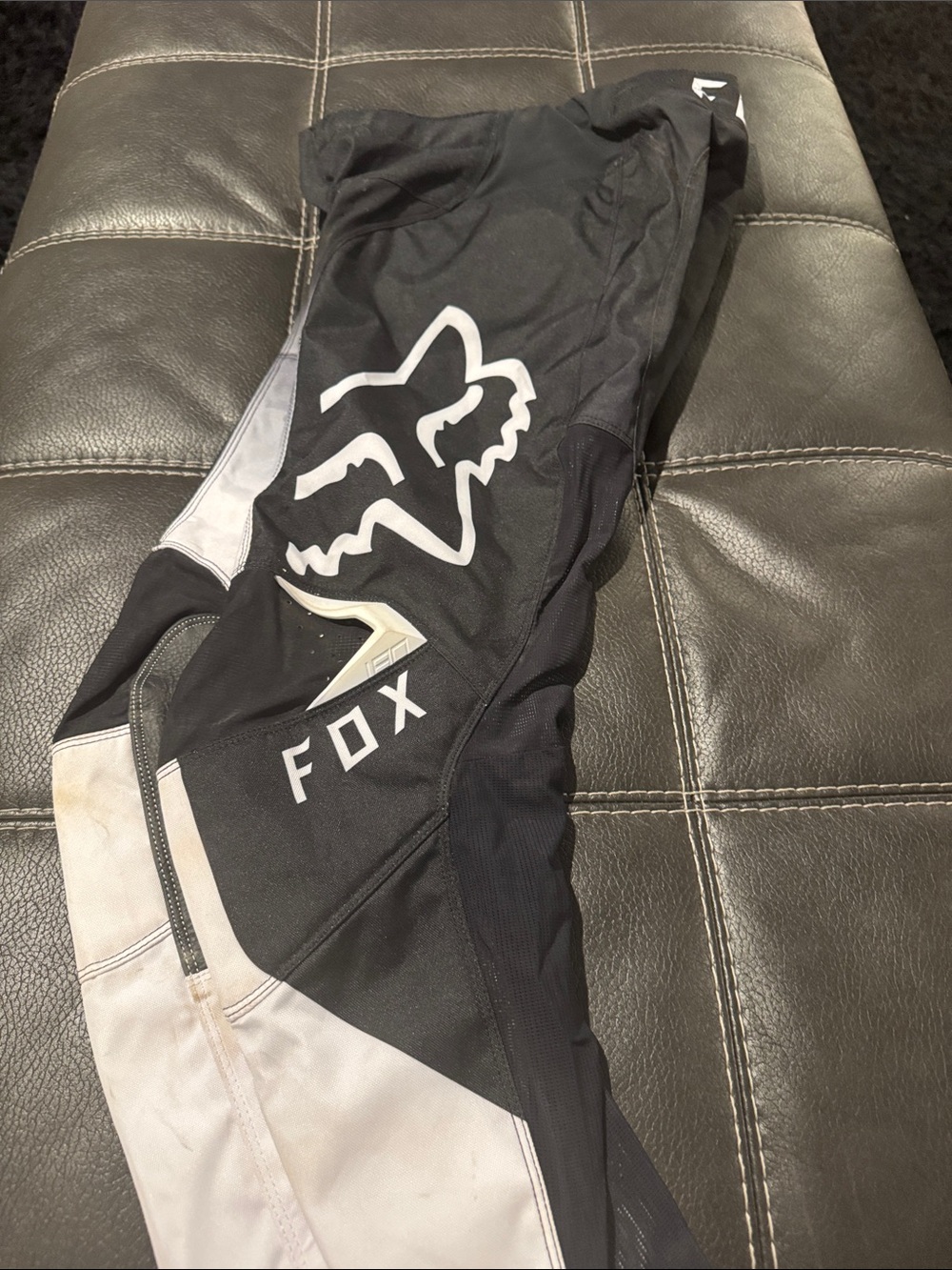 Fox Black and White Kids Motocross Pants worn for 2 rides